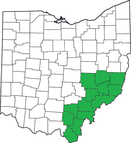 Southeast Ohio Map